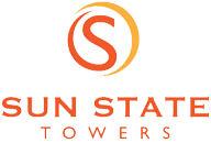 A green background with the sun state towers logo.